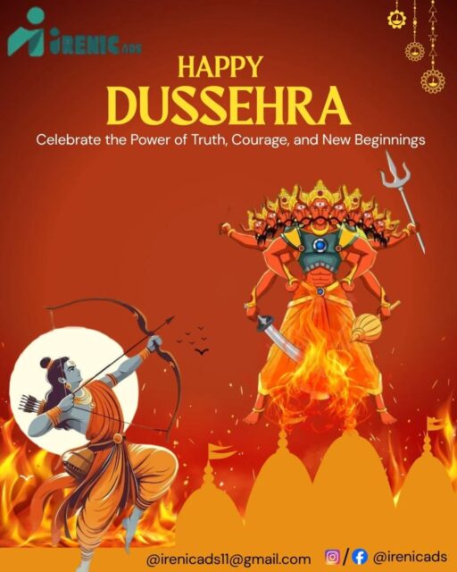 🏹 "May this Dussehra inspire new beginnings, endless courage, and the strength to conquer every challenge. 🌟"
.
.
.
#irenicads #dashera2025🚩#festivalsofindia #instagrammarketing #socialmediamarketing💎 #digitalmarketing #contentcreation #happydashera#postoftheday#surat