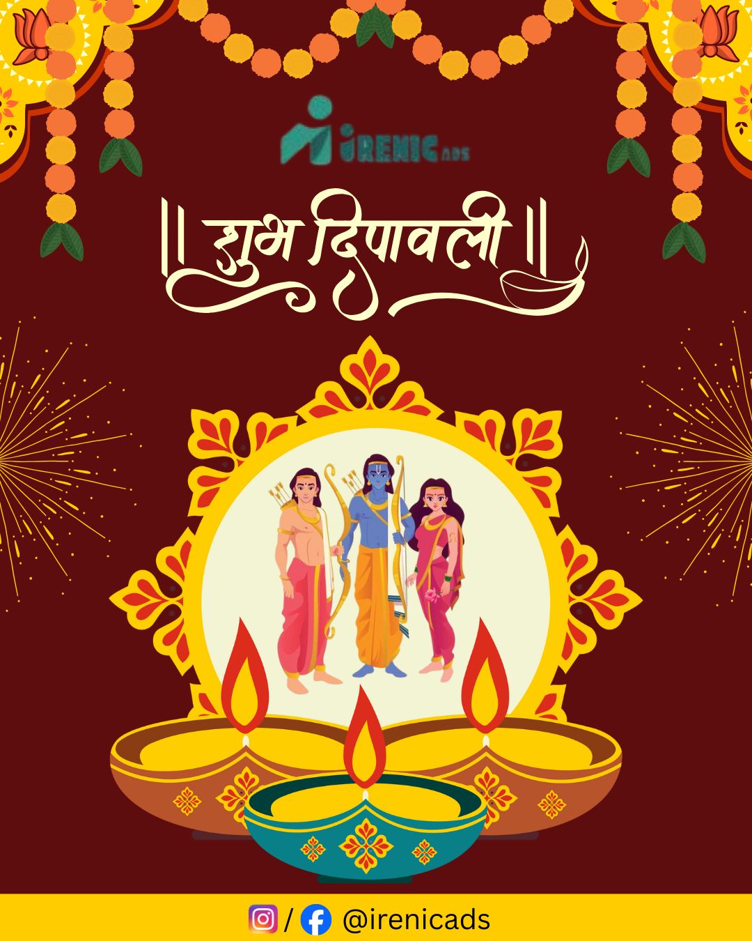 Glowing hearts, shining lights — Happy Diwali! 🌙
.
.
.
#irenicads #Diwali2025 #festivalsofindia #instagrammarketing #socialmediamarketing💎 #digitalmarketing #contentcreation #happydiwali🎉 #postoftheday#surat